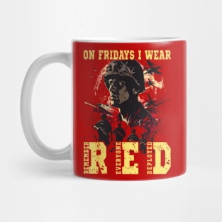 On friday I wear red Mug